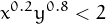  0.2 0.8
x  y   < 2  